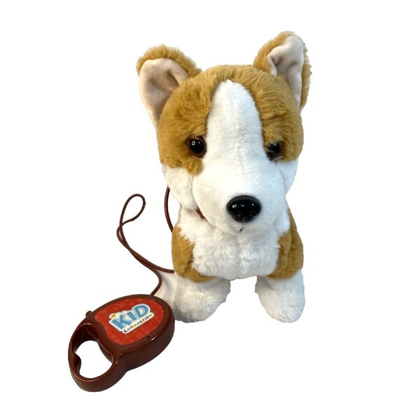 Kid Connection Walking Pet Dog Corgi Barks Tail Wags Brown White 10" Plush - Picture 3 of 9